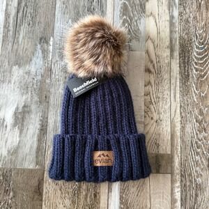 Beechfield Womens Gorpcore Beanie Detachable Snap Faux Fur Pom OS Navy Outdoor